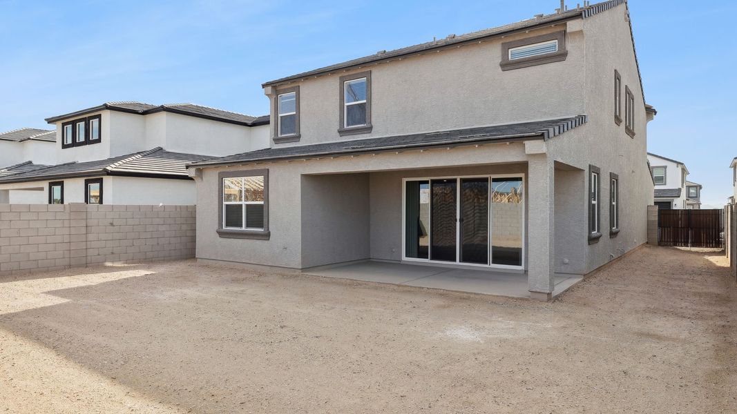 Exterior details and patio area of a home in Apache Farms, Buckeye (Image 22).