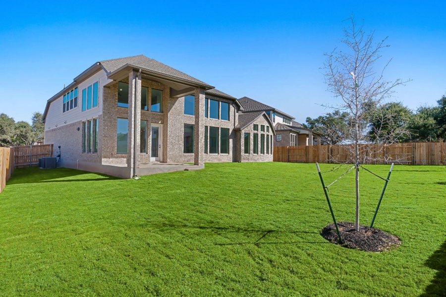 Rear of Home and Private Backyard