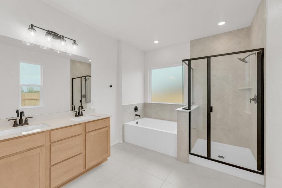 Furnished interior view inside a new home in Mustang Valley, Manor (Image 6).