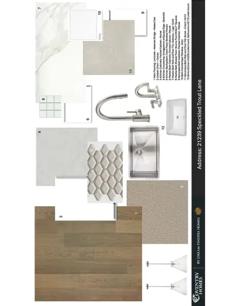 Sample of building materials used in homes in Bridgeland, Cypress (Image 3).