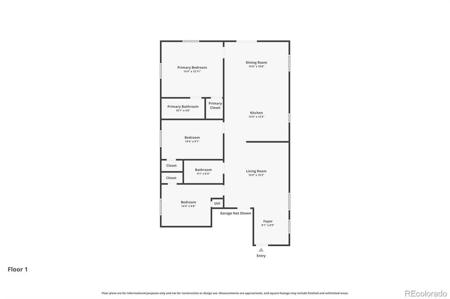 2D floor plan layout of this home in , Colorado Springs, CO (Image 5).