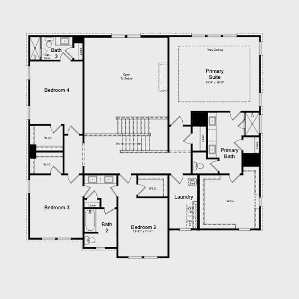 2D floor plan layout for the Easton by Taylor Morrison in Reserve at Hickory Walk, Kennesaw, GA (Image 5).