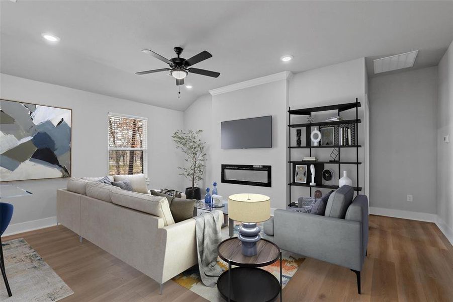 Virtually staged example of builder's construction