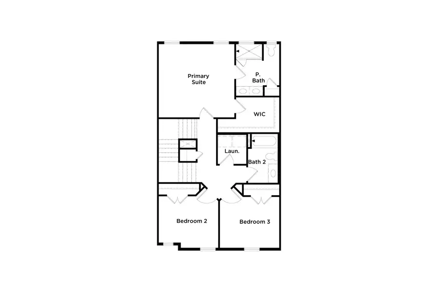 2D floor plan layout of this home in Daybreak, Newnan, GA (Image 3).