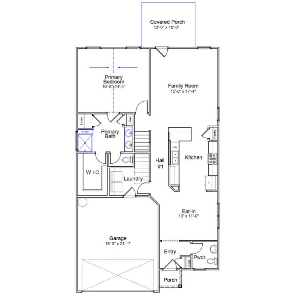 2D floor plan layout of this home in Bluefield, Lexington, SC (Image 2).