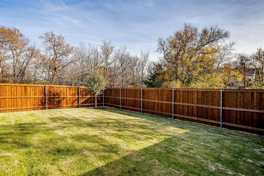 Exterior details and patio area of a home in Prairie Oaks, Oak Point (Image 3).