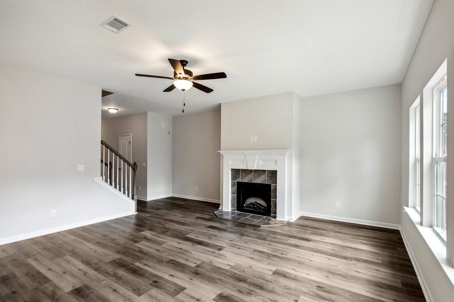 Representative unfurnished interior of a home built from the The Dunham by RTS Homes in Grand Reserve, Hinesville (Image 12). Representative unfurnished interior of a home built from the The Dunham by RTS Homes in Grand Reserve, Hinesville (Image 12).