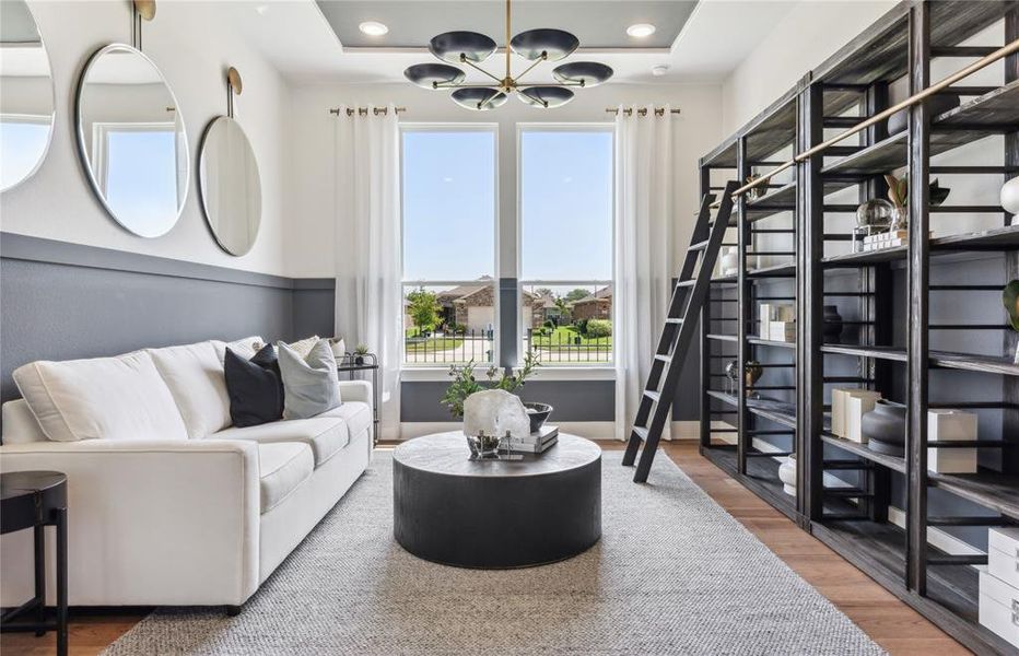 Light-filled flex room providing additional living space  *Real home pictured