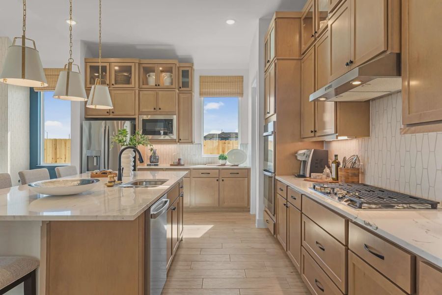 Representative furnished interior of a home built from the Hampton by Chesmar Homes in Meridiana 50's and 60's, Manvel (Image 56).