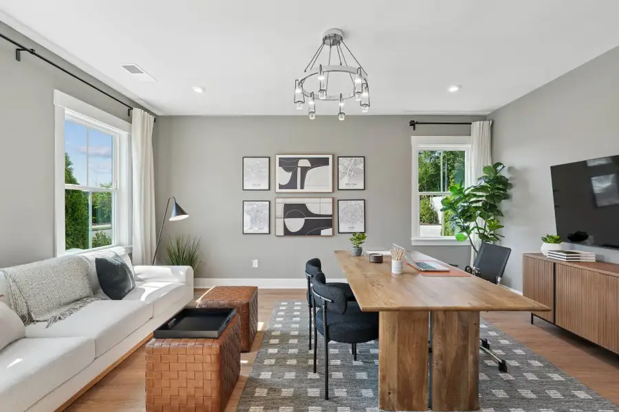 Representative furnished interior of a home built from the Ryder by Tri Pointe Homes in Twinleaf Townes, Chapel Hill (Image 7).