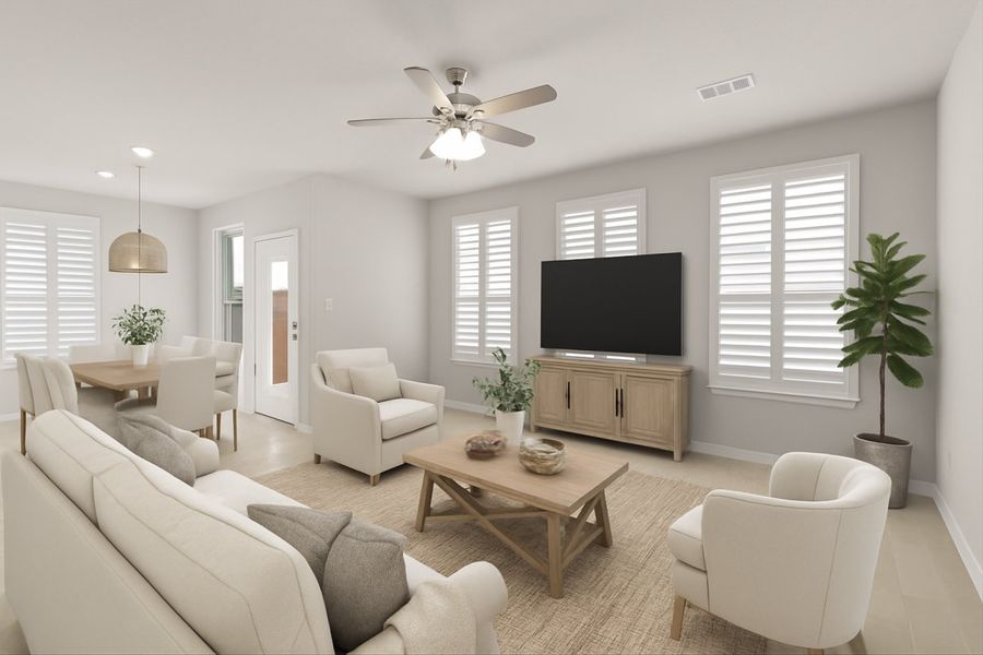 Representative furnished interior of a home built from the Rosewood Colony At Pinehurst Signature by Brohn Homes in Colony at Pinehurst, Pinehurst (Image 5). Representative furnished interior of a home built from the Rosewood Colony At Pinehurst Signature by Brohn Homes in Colony at Pinehurst, Pinehurst (Image 5).