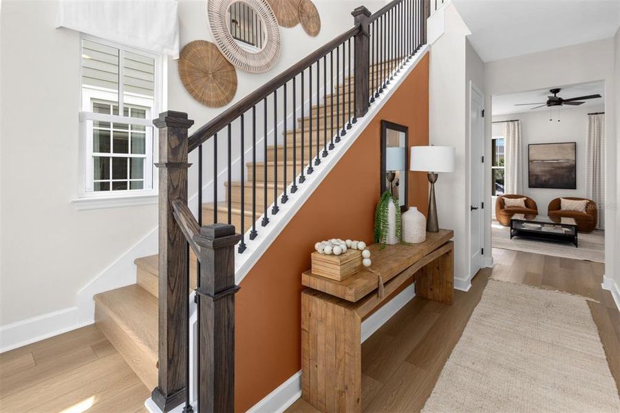 Furnished interior view inside a new home in Celebration - Island Village, Celebration (Image 9). Furnished interior view inside a new home in Celebration - Island Village, Celebration (Image 9).