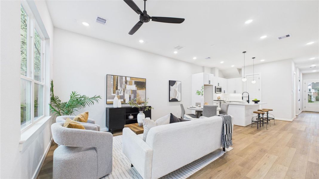 Furnished interior view inside a new home in , Houston (Image 33).