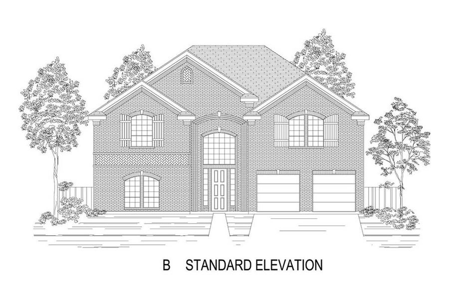 Representative rendering of the exterior for the Jefferson 2F (w/Media) by First Texas Homes (Image 6).