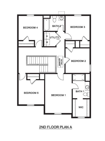 2D floor plan layout for the Franklin by D.R. Horton in California Meadows, Arlington, TX (Image 4).