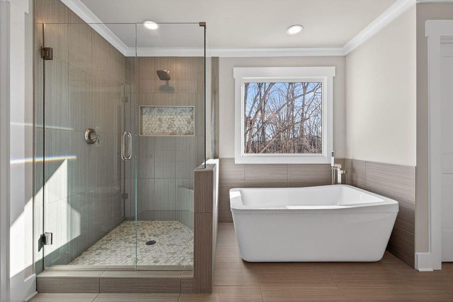 Furnished interior view inside a new home in , Flowery Branch (Image 16).