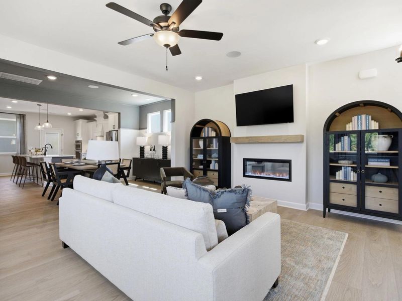 Representative furnished interior of a home built from the The Burke C by Davidson Homes LLC in Forestville Yard, Knightdale (Image 8). Representative furnished interior of a home built from the The Burke C by Davidson Homes LLC in Forestville Yard, Knightdale (Image 8).
