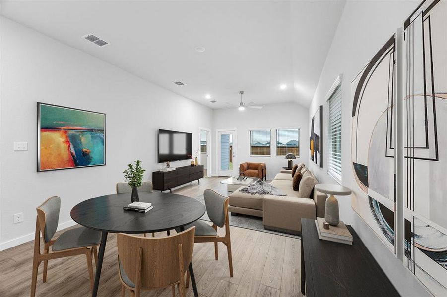 Living Room in the Cedar home plan by Trophy Signature Homes – REPRESENTATIVE PHOTO