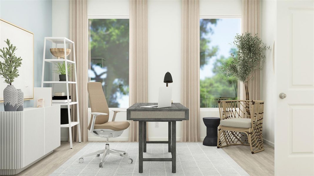 Furnished interior view inside a new home in Meadowlark Preserve: Lonestar Collection, Pflugerville (Image 17).