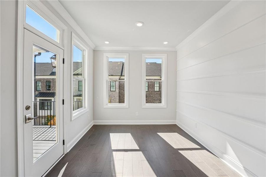 Spacious, unfurnished interior of a new home in Towns on Thompson, Alpharetta (Image 48).