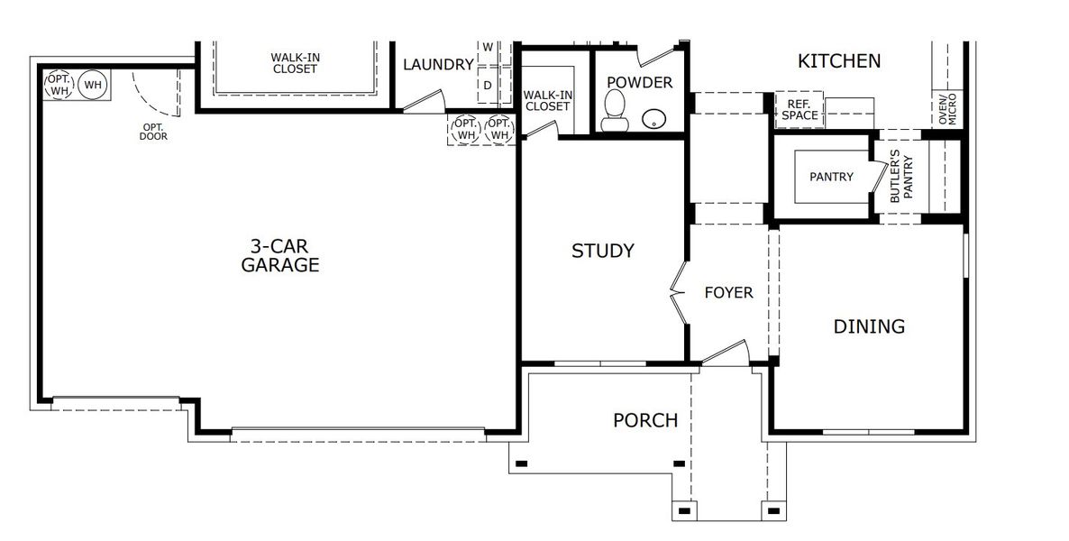 2D floor plan layout for the Concept 3218 by Landsea Homes in Lovers Landing, Forney, TX (Image 5).