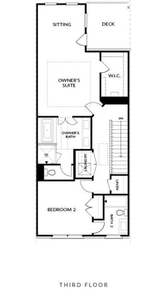 2D floor plan layout for the The Childress by The Providence Group in Byers Park, Alpharetta, GA (Image 4).