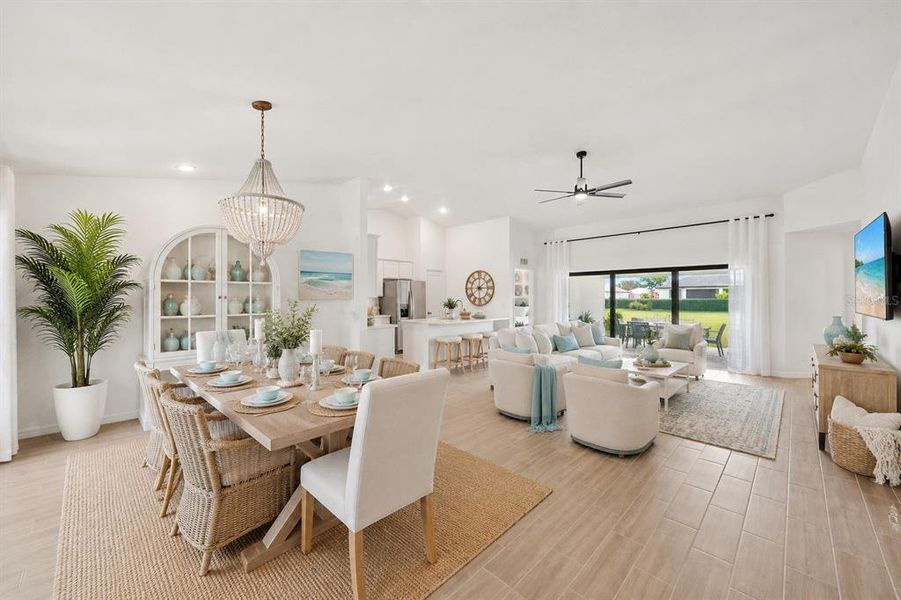 Furnished interior view inside a new home in , Cape Coral (Image 7).