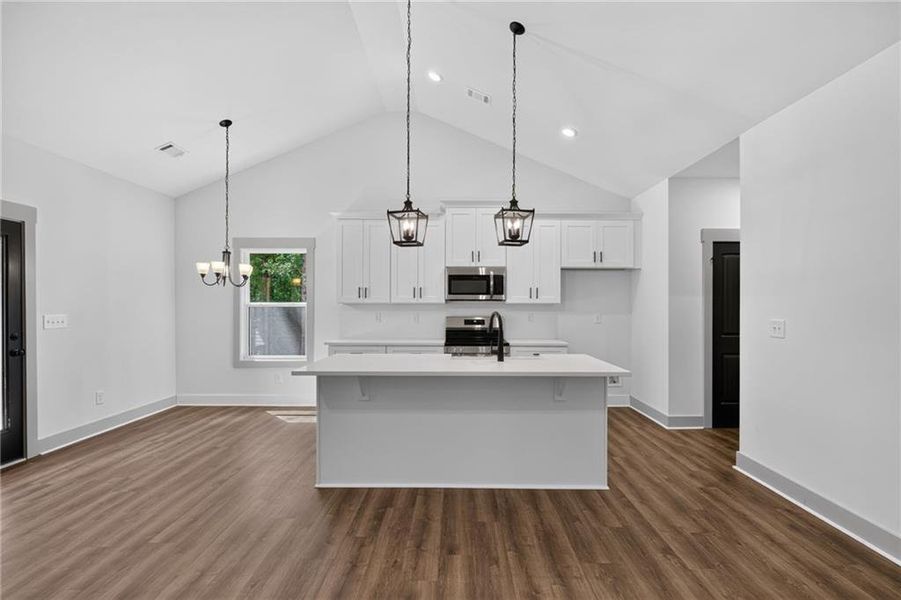 Furnished interior view inside a new home in , Silver Creek (Image 15).