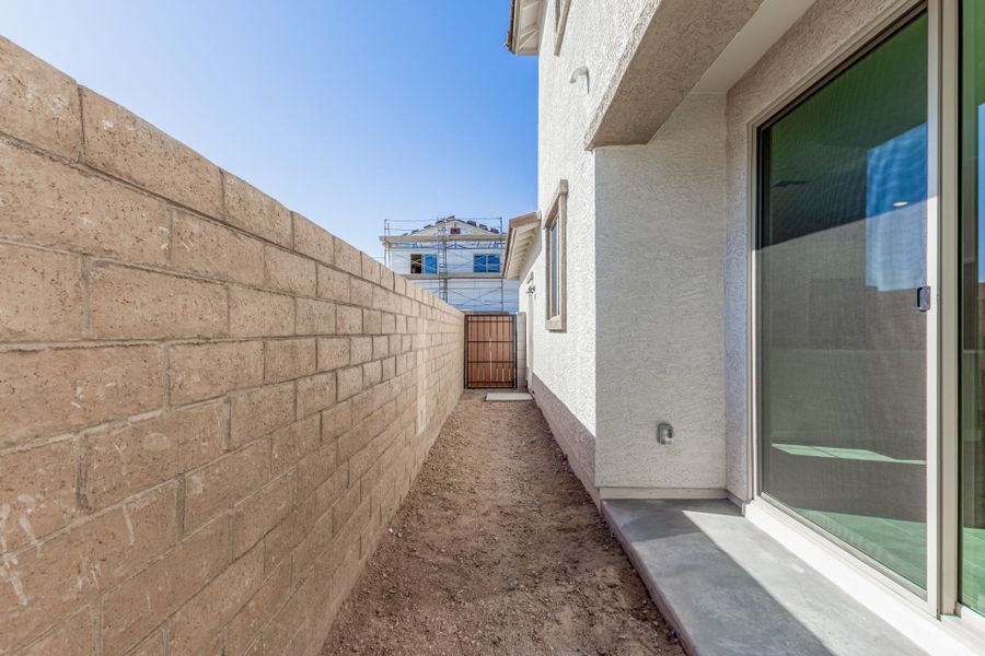 Exterior details and patio area of a home in Solvida at Estrella, Goodyear (Image 19).
