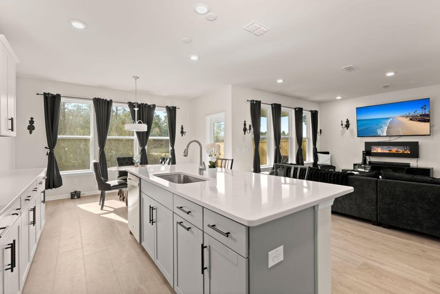 Furnished interior view inside a new home in Jasmine Point at Lakes of Cane Bay, Summerville (Image 11).