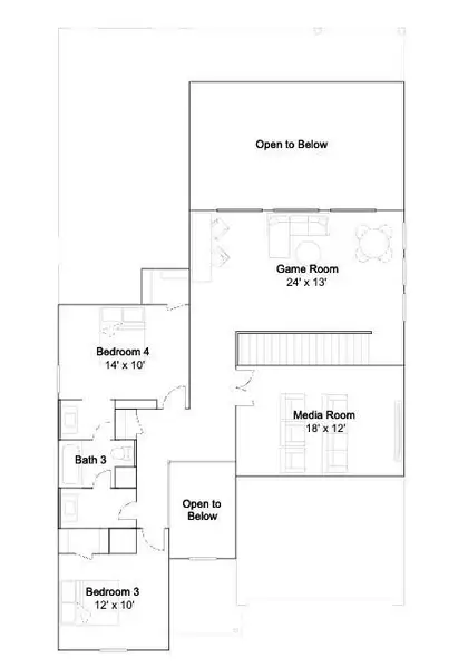 2D floor plan layout of this home in The Preserve at Rosenberg, Rosenberg, TX (Image 2). 2D floor plan layout of this home in The Preserve at Rosenberg, Rosenberg, TX (Image 2).