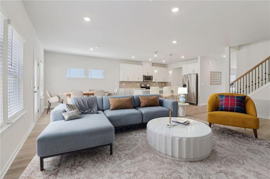 Furnished interior view inside a new home in Harmony Manor, Fairburn (Image 38).