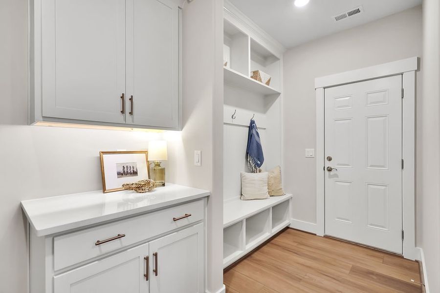 Furnished interior view inside a new home in The Bluffs On the Cape Fear, Leland (Image 43).