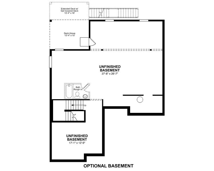 2D floor plan layout of this home in Cambridge at Steels Bridge, Canton, GA (Image 4).