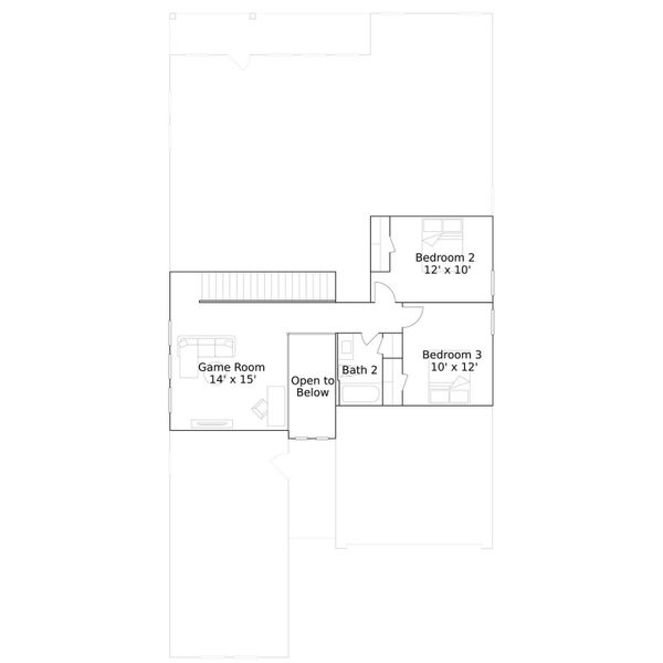 2D floor plan layout of this home in Cross Creek West, Fulshear, TX (Image 3).