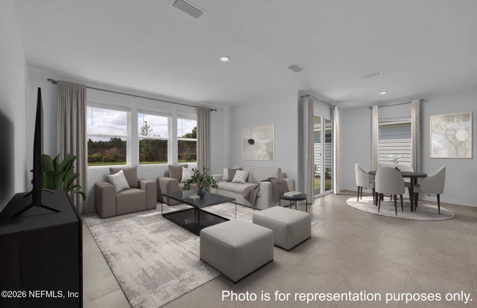 Furnished interior view inside a new home in Hyland Trail, Green Cove Springs (Image 7).