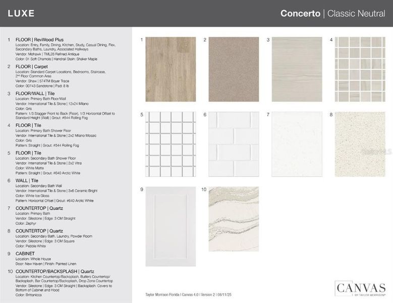 Sample of building materials used in homes in Esplanade at Azario Lakewood Ranch, Bradenton (Image 17).