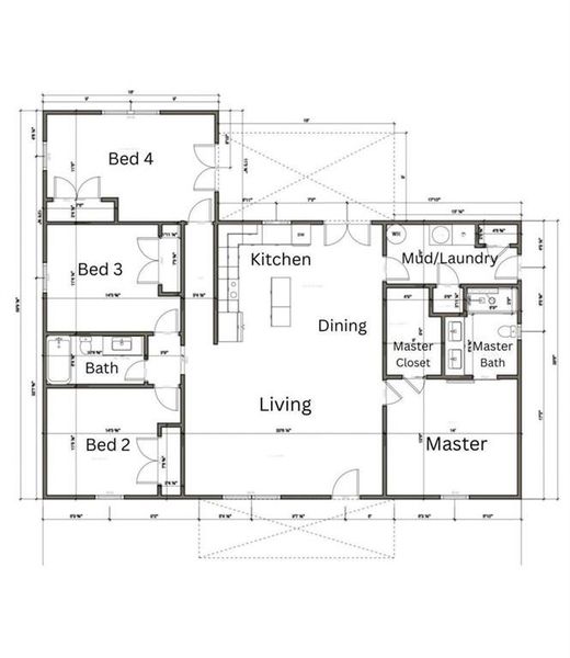 2D floor plan layout of this home in , Tallapoosa, GA (Image 2). 2D floor plan layout of this home in , Tallapoosa, GA (Image 2).