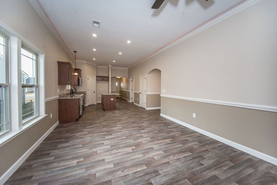 Representative unfurnished interior of a home built from the Inman by Enchanted Homes in Hampshire Heights, Moore (Image 26).
