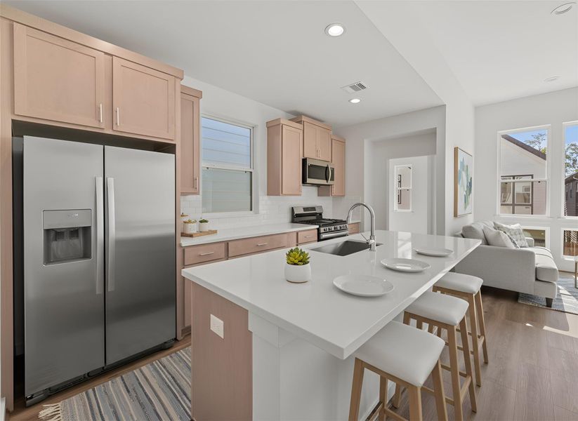 Furnished interior view inside a new home in Highland Commons, Houston (Image 11).