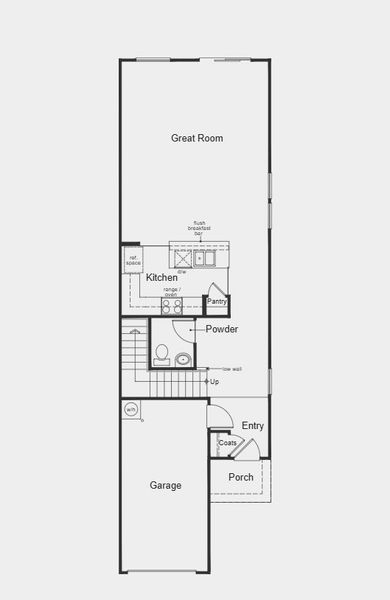 2D floor plan layout for the Plan 1601 Modeled by KB Home in Richland Reserve, Raleigh, NC (Image 11). 2D floor plan layout for the Plan 1601 Modeled by KB Home in Richland Reserve, Raleigh, NC (Image 11).
