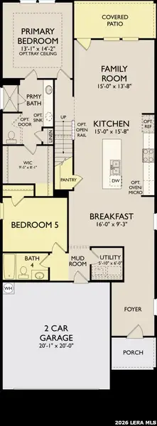 2D floor plan layout of this home in Hennersby Hollow, San Antonio, TX (Image 4).
