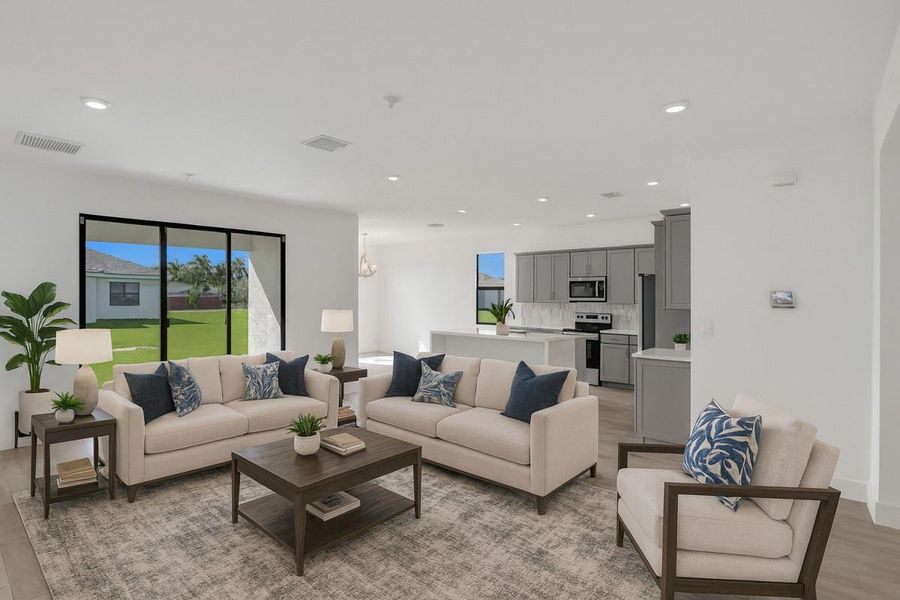 Furnished interior view inside a new home in , Homestead (Image 17). Furnished interior view inside a new home in , Homestead (Image 17).