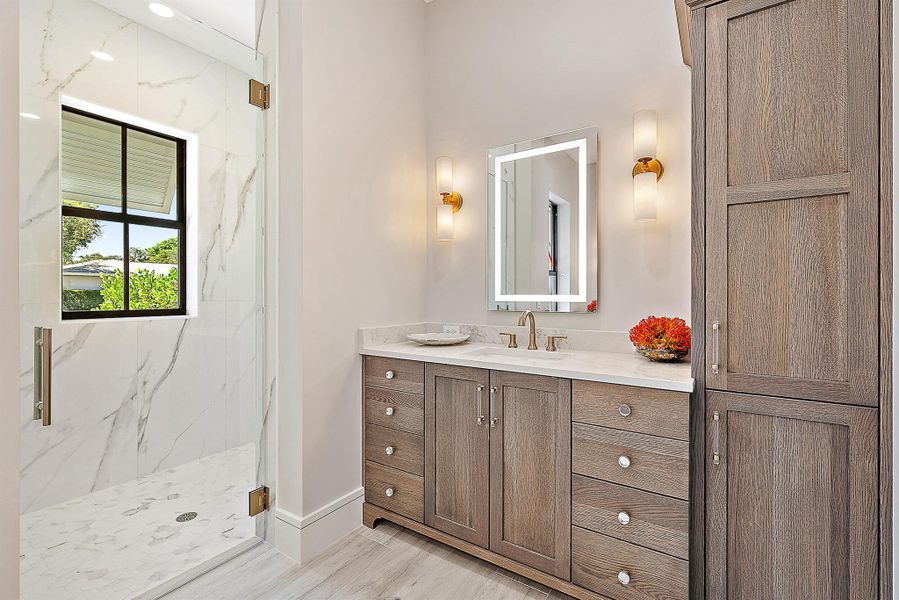 Furnished interior view inside a new home in , Tequesta (Image 11).