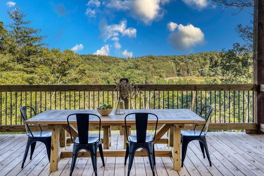 Exterior details and patio area of a home in , Mineral Bluff (Image 22).
