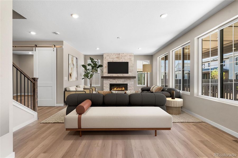 Furnished interior view inside a new home in Harmony at Solstice, Littleton (Image 5).