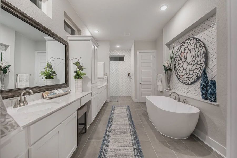 Representative furnished interior of a home built from the Gregory by Chesmar Homes in Heimer Estates at Garden Ridge, San Antonio (Image 11).