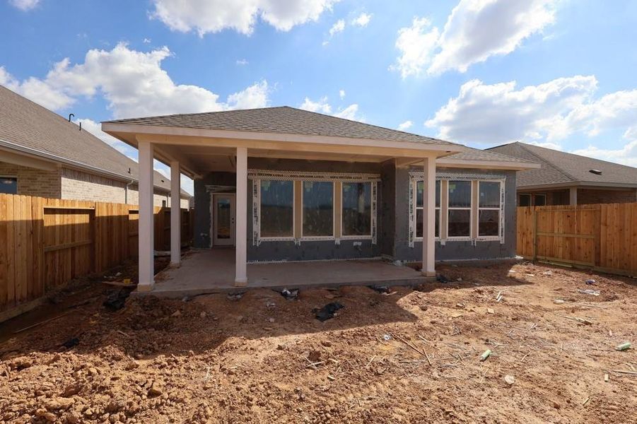 Exterior details and patio area of a home in Jordan Ranch 45' Homesites, Fulshear (Image 2).