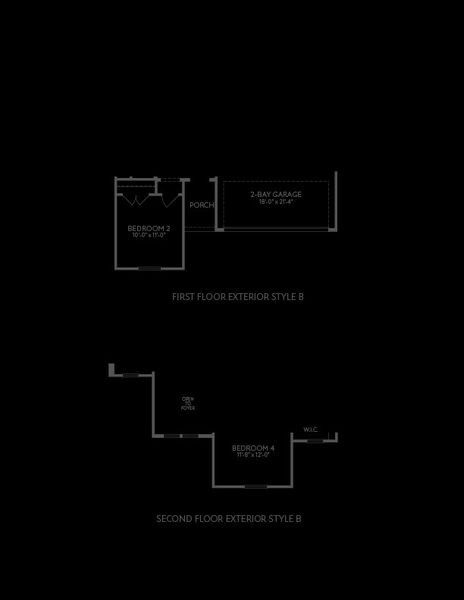 2D floor plan layout of this home in Arbor Collection At Park Central, Georgetown, TX (Image 19).