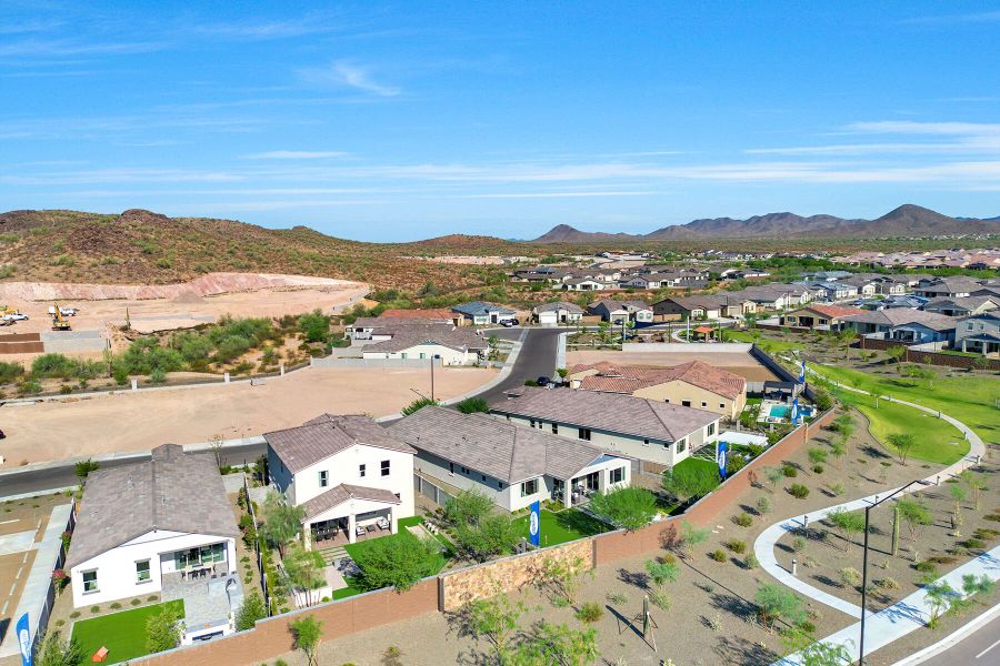 Representative exterior photo of a completed home built from the Olive by Mattamy Homes in Sereno, Peoria, AZ (Image 18).